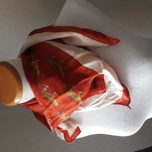 Vintage Leopard Silk blend Scarf